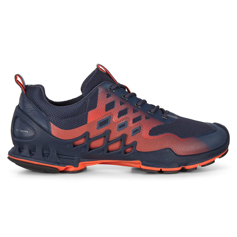 ECCO Mens Hiking Shoes Navy/Orange - Biom Aex Low Two-Tone - ZOT-365298